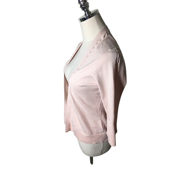 Pendleton Cardigan Women's Size Small Pink Silk Cotton Blend Sweater - Picture 3 of 5